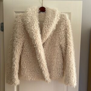 New Aeropostale Cream Teddy Jacket